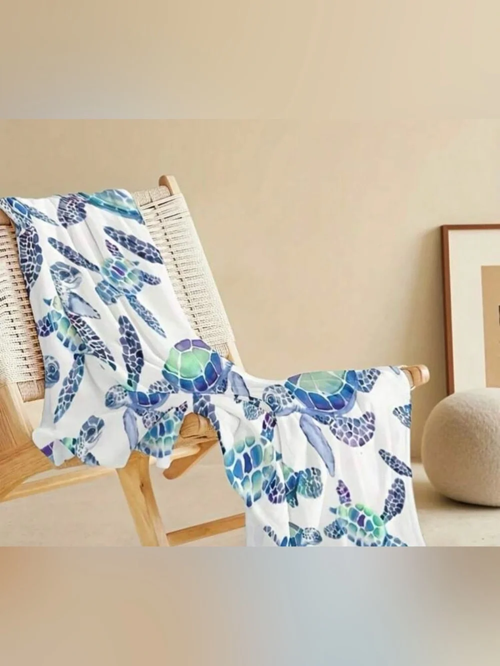 Soft Plush Sea Turtle Throw Blanket